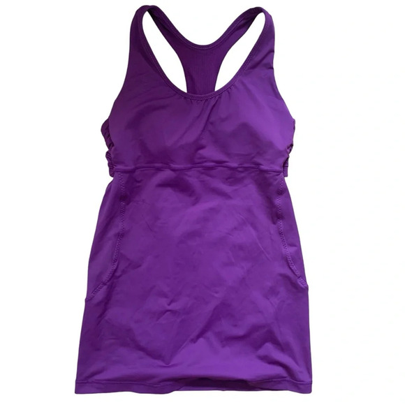 Lululemon Turbo Tank Built In Bra Purple Size 6 Racerback Athletic Running Yoga - Picture 1 of 5